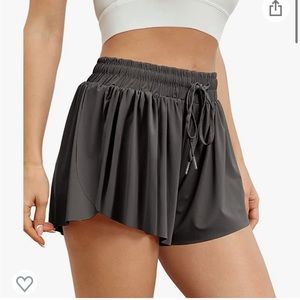 NWT grey flowy running shorts
